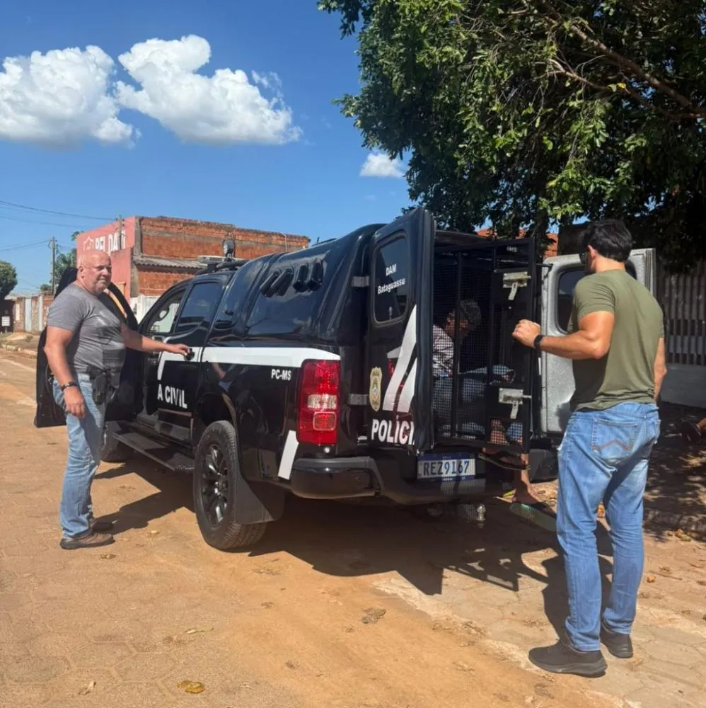 Atuação integrada da Polícia Civil resultou na prisão em flagrante por crimes de violência doméstica em Bataguassu (Foto - Polícia Civil)