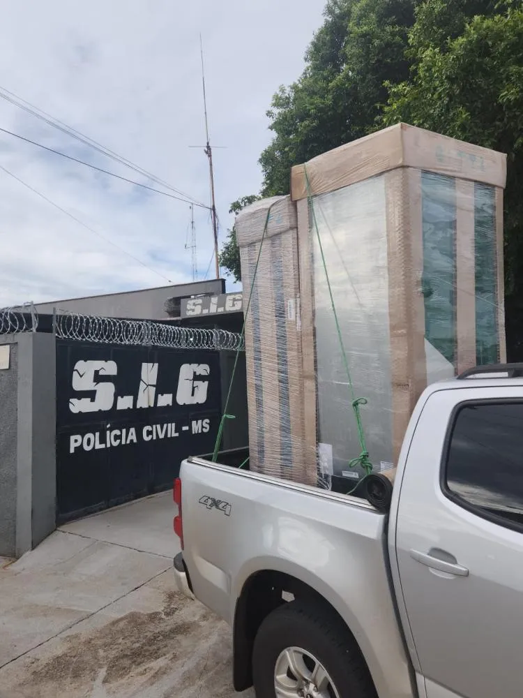 Equipamentos recuperados pela SIG ainda estavam em caixas lacradas e foram avaliados em aproximadamente R$ 12 mil. (Foto: Divulgação / Polícia Civil MS)