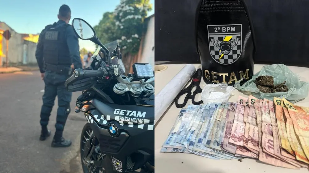 GETAM prende “Pardal” e apreende cocaína, maconha e dinheiro durante ação no bairro Paranapungá em Três Lagoas (Foto: Divulgação / Polícia Militar)