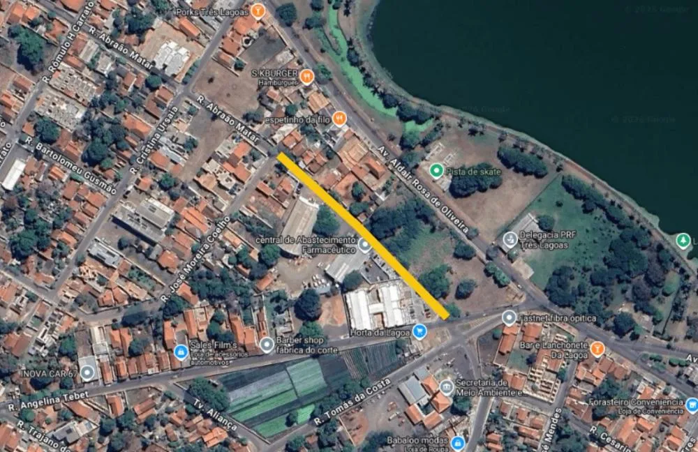 Recapeamento na Rua Abraão Matar muda o trânsito e exige atenção de motoristas em Três Lagoas (Foto: divulgação / Prefeitura de Três Lagoas)