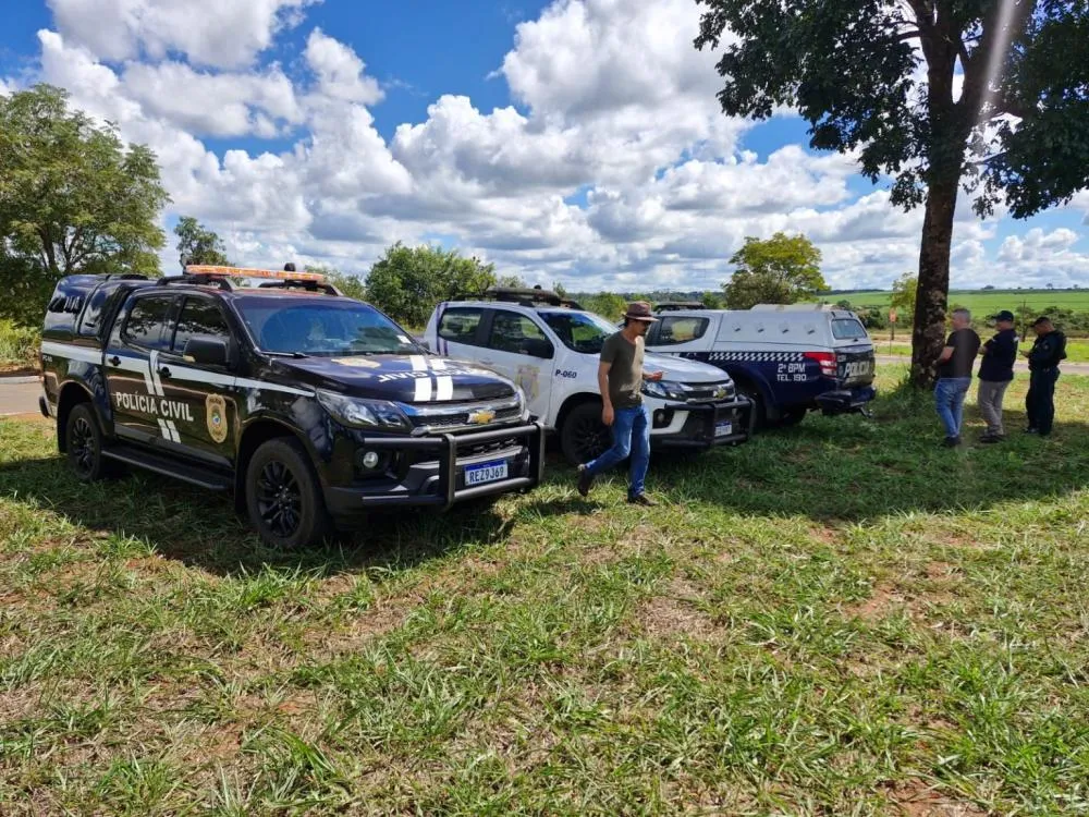 Polícia Civil e Polícia Militar prendem homem por receptação de eucalipto e apreendem carga em Brasilândia (Foto: divulgação / Polícia Civil)