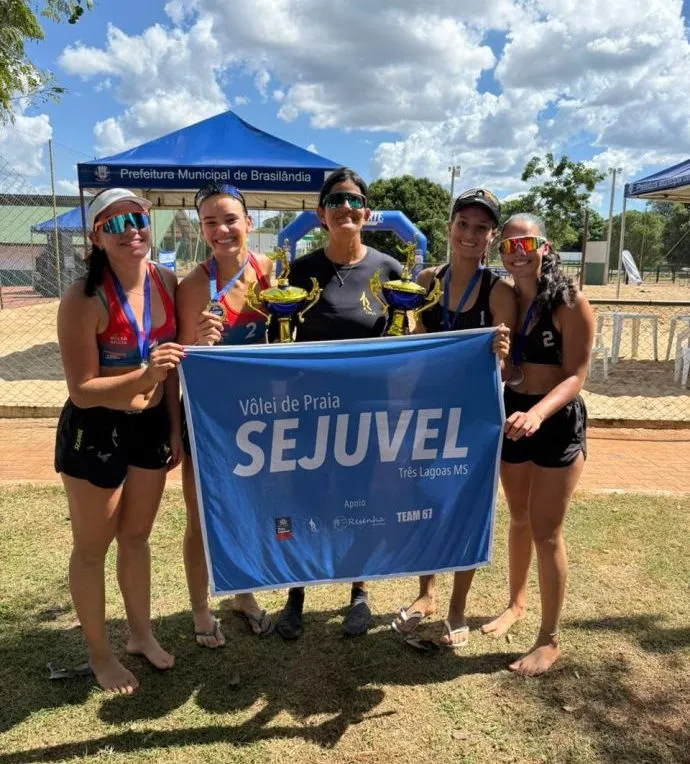 Atletas do Vôlei de Praia garantem primeiro e segundo lugar em torneio de Brasilândia