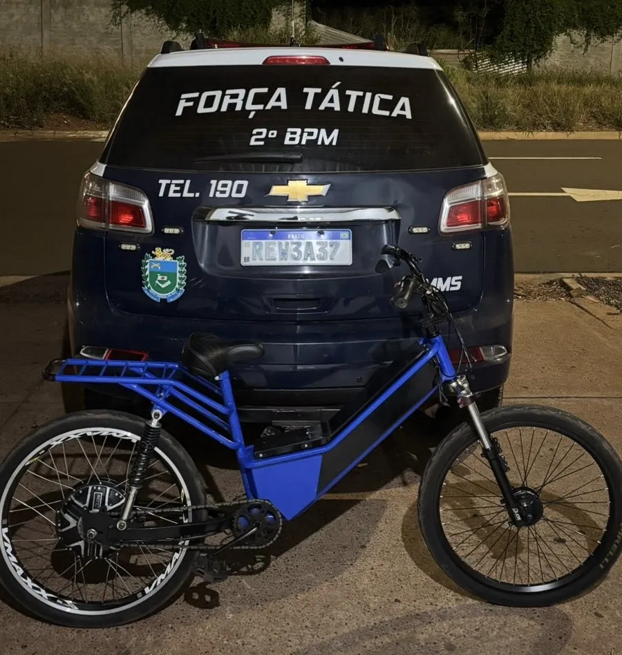 Força Tática recupera bicicleta elétrica roubada e prende jovem por receptação no Cinturão Verde em Três Lagoas