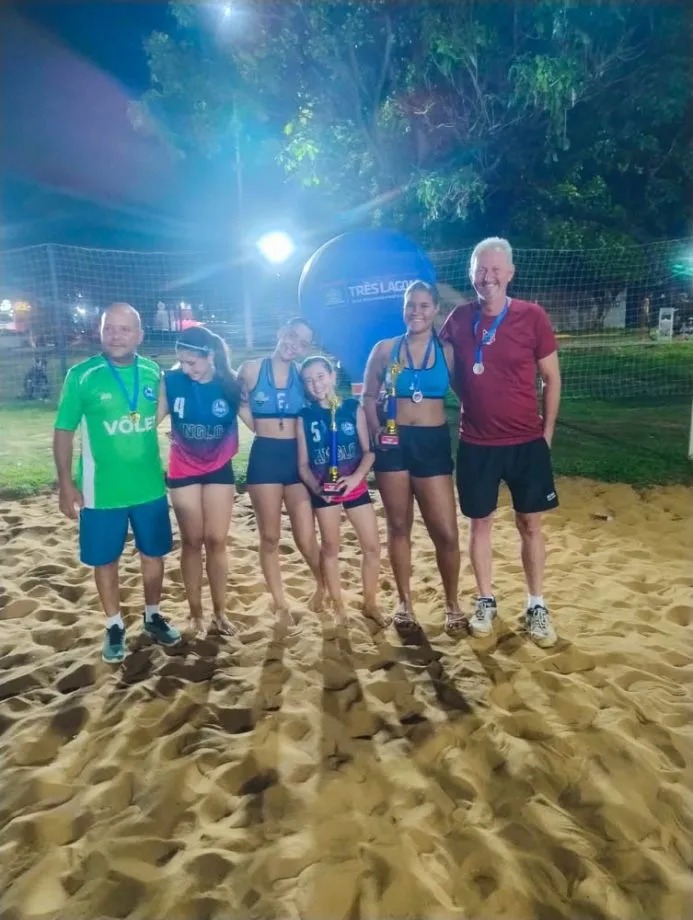 Colégio Anglo conquista título do vôlei de praia feminino do JET’s em Três Lagoas (Foto: divulgação / Prefeitura de Três Lagoas)