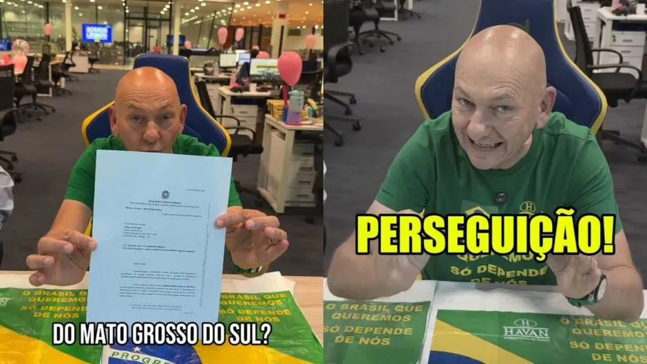 Luciano Hang criticou notificação do MPF-MS após uso da Bandeira Nacional em sacolas da Havan (Foto: reprodução / redes sociais)