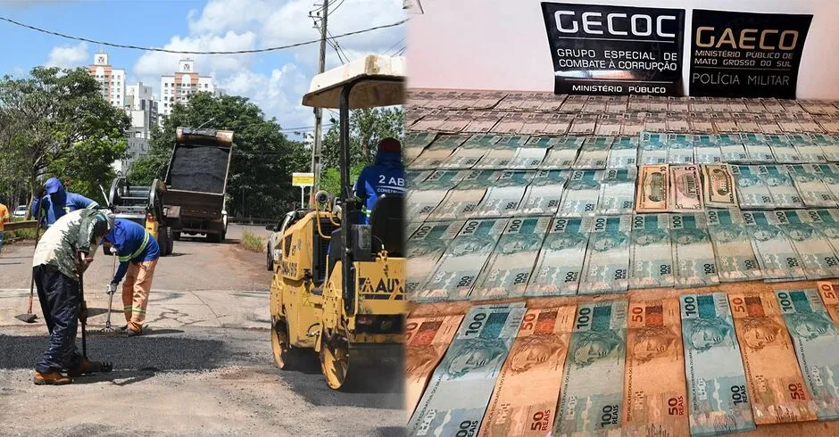 Operação “Buraco Sem Fim” encontrou quase R$ 500 mil em dinheiro vivo na casa de investigados em Campo Grande (Foto: divulgação / MPMS)