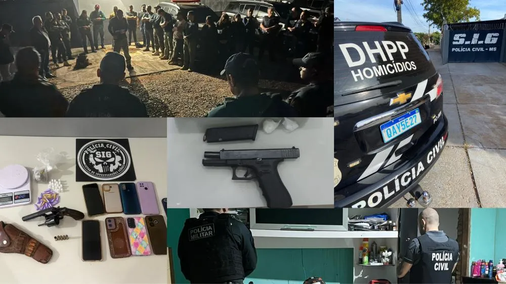 Operação Cerco Integrado prende cinco pessoas e apreende drogas, armas e dinheiro em Três Lagoas