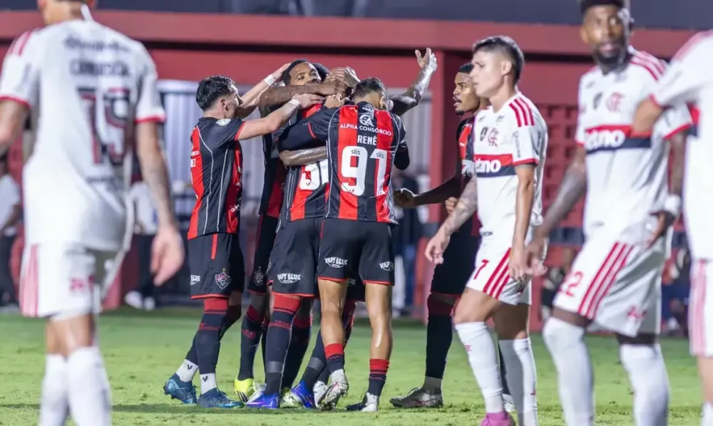 Vitória venceu o Flamengo por 2 a 0 no Barradão e avançou às oitavas da Copa do Brasil (Foto: divulgação / Copa do Brasil)