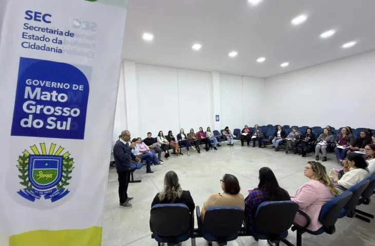 Curso do Protege MS reúne profissionais para fortalecer políticas públicas e rede de proteção às mulheres em Mato Grosso do Sul (Foto: Matheus Carvalho / SEC)
