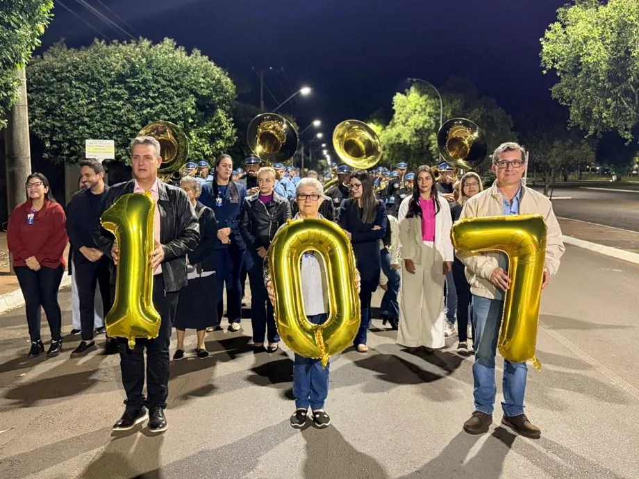 Prefeito Dr. Cassiano Maia participa de alvorada festiva em comemoração aos 107 anos do Hospital Auxiliadora em Três Lagoas (Foto: Prefeitura de Três Lagoas)