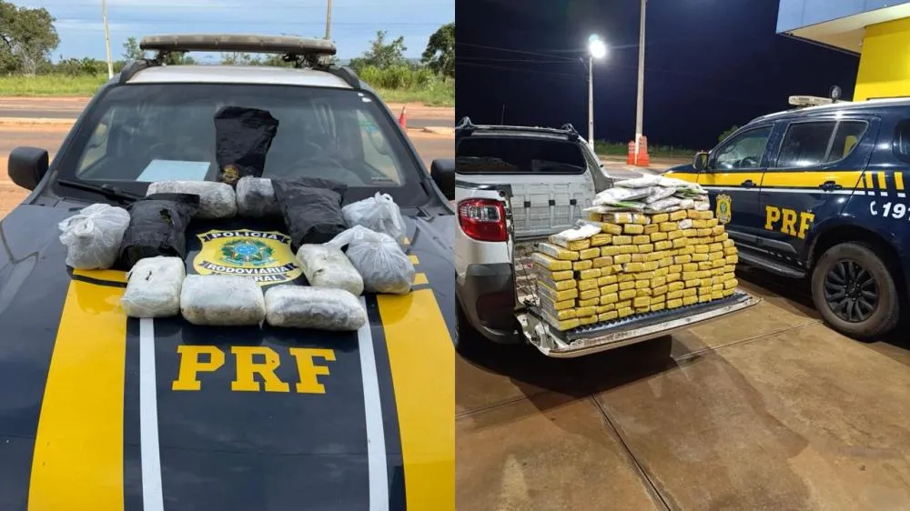 PRF apreende mais de 110 quilos de drogas após perseguição e flagrantes em Três Lagoas e Água Clara