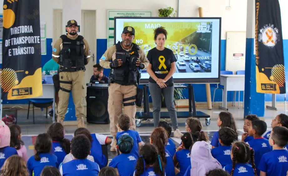 DEPTRAN realizou palestra educativa sobre segurança viária para alunos da Escola Ramez Tebet em Três Lagoas (Foto: Prefeitura de Três Lagoas)