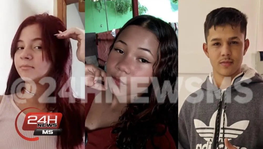 Famílias procuram por Julia Gabrielly, Sofia Ramos e Eduardo Benevides, desaparecidos em Três Lagoas (Foto: Reprodução / Redes Sociais)