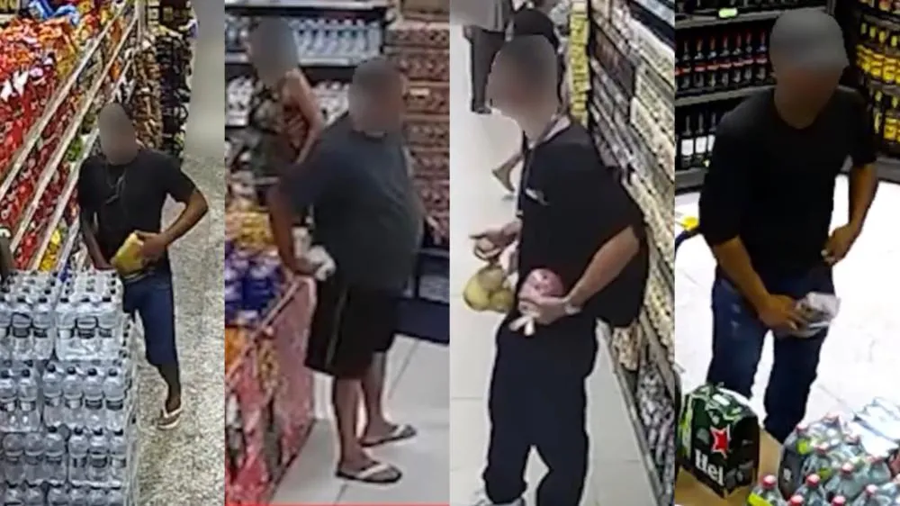 Supermercado Nova Estrela divulga nas redes sociais imagens de furtos registrados em lojas de Três Lagoas