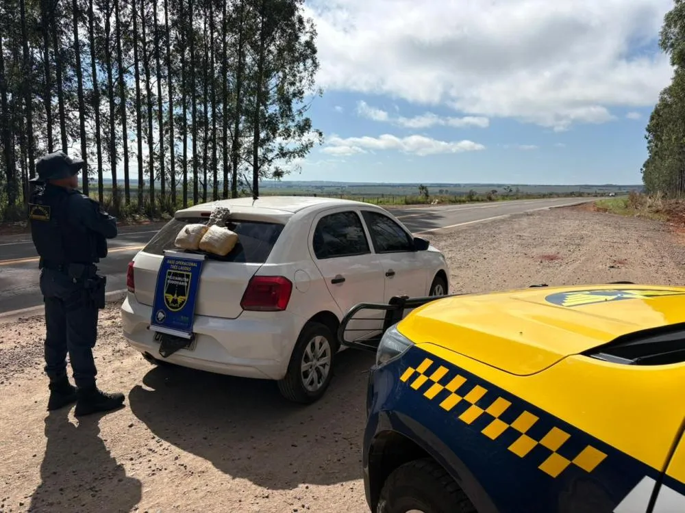Polícia Militar Rodoviária prende mulher com quase 2,7 kg de skunk, na MS-377, em Água Clara, que seriam entregues em Inocência