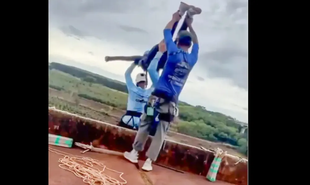 Maria Eduarda Rodrigues morreu após cair de aproximadamente 30 metros durante salto de rope jump, em junho. (Foto: Frame Entre Cordas e Ih Voei)