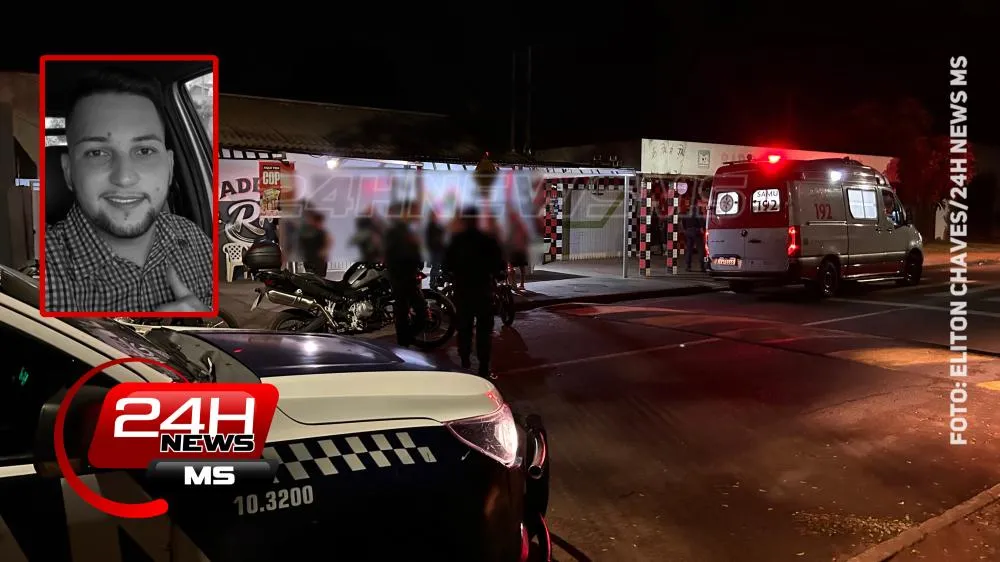 Roberto dos Santos Martinho, de 24 anos, morreu após ser baleado em um bar no Jardim Maristela, em Três Lagoas. (Foto: Eliton Chaves/24h News MS)