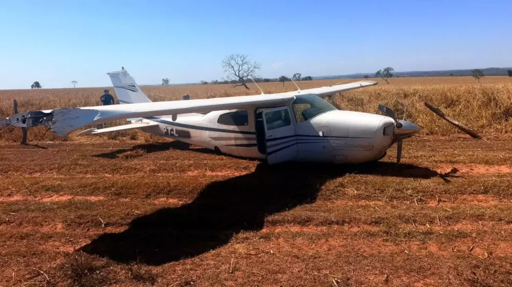Aeronave interceptada pela FAB em Mato Grosso do Sul é investigada por possível ligação com ataque que matou policial boliviano. (Foto: Divulgação)