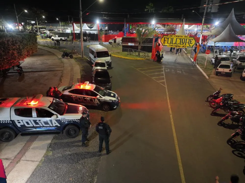 Polícia Militar reforça segurança durante a 36ª Festa do Folclore, em Três Lagoas