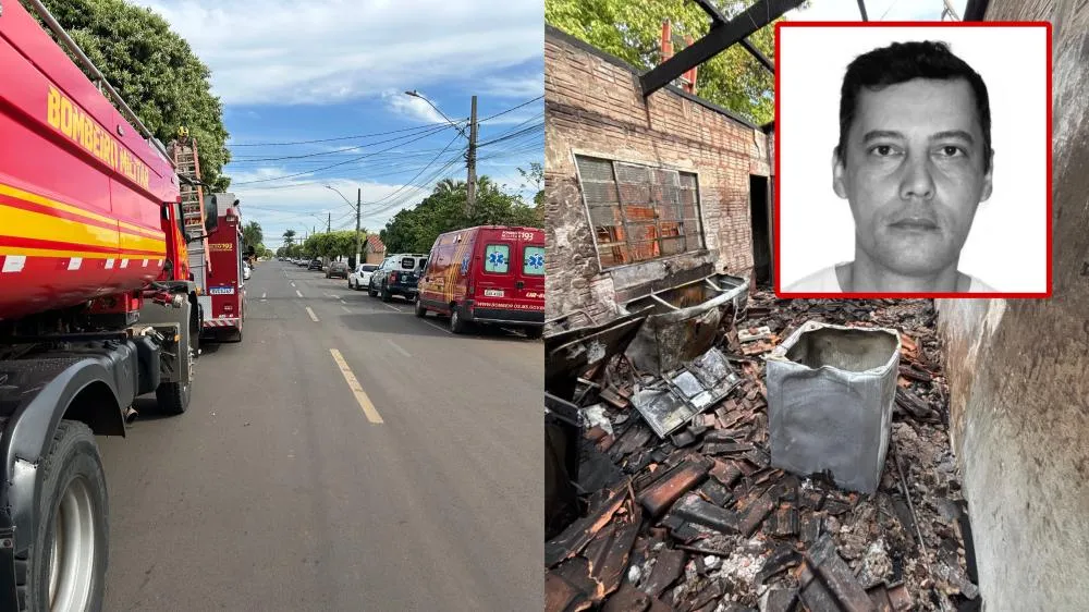 Homem é encontrado carbonizado após incêndio em residência no bairro Santa Terezinha, em Três Lagoas