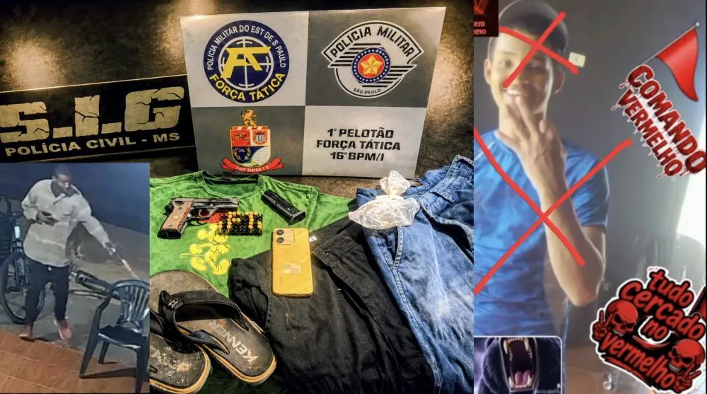 Integrante do CV que matou jovem e baleou outros quatro em Três Lagoas é preso em SP, com arma, munições e veículo apreendidos