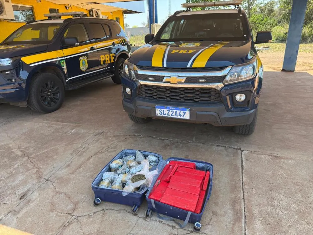 Passageiro em carro de aplicativo é preso pela PRF com mais de 33 kg de drogas na BR-262 a caminho de Três Lagoas