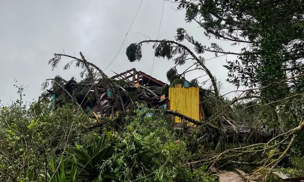Ciclone extratropical aumenta a instabilidade e coloca áreas da Região Sul sob alerta para tempestades, ventos fortes e granizo. (Foto: Defesa Civil/RS)