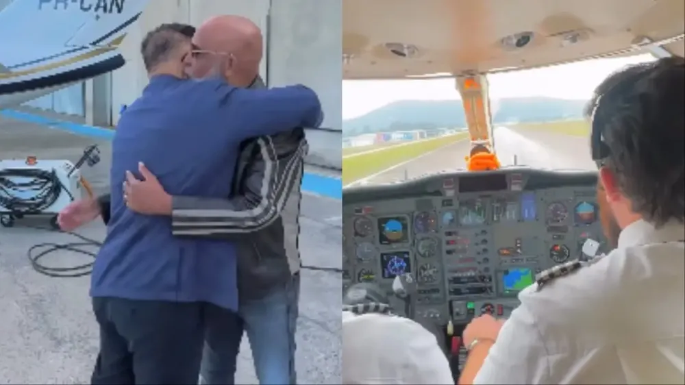 Avião da FAB de Campo Grande reforça buscas por helicóptero com cantor Rick em SC