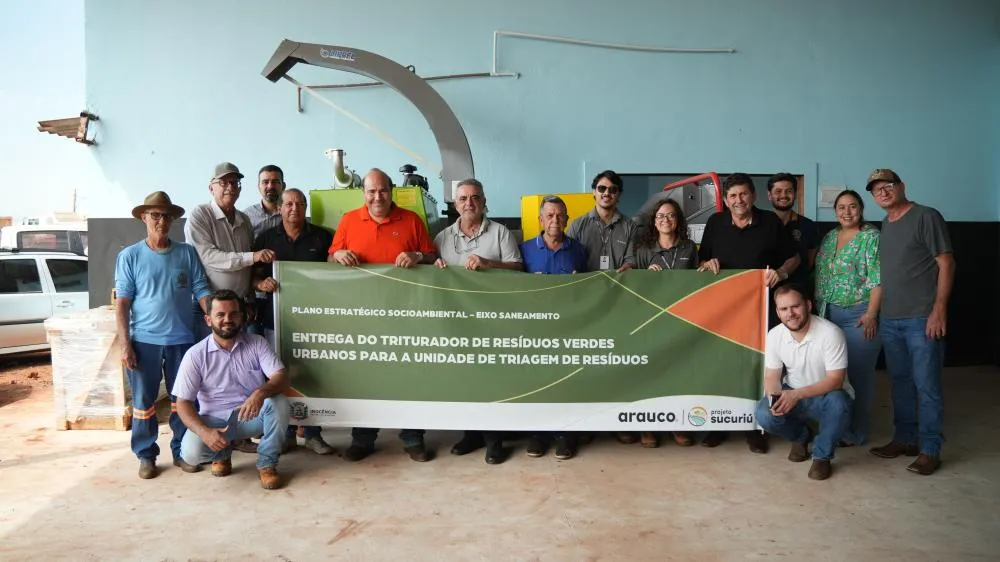 Arauco investe R$ 1 milhão em equipamentos para a Unidade de Triagem de Resíduos de Inocência