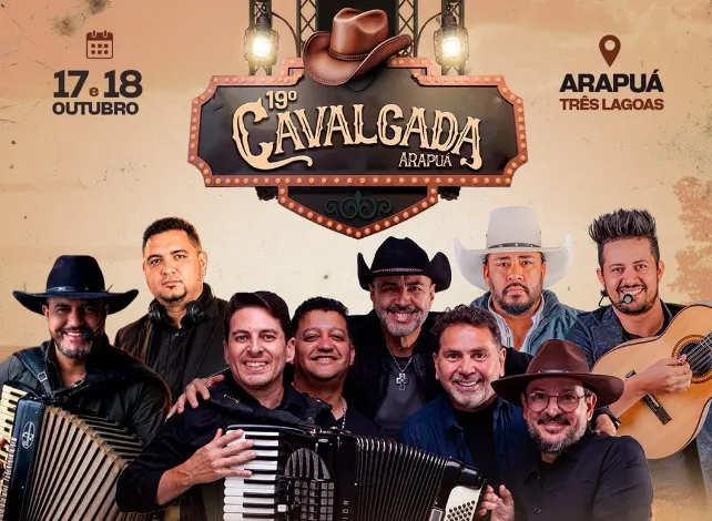 19ª Cavalgada do Arapuá acontece neste fim de semana, com dois dias de festa e grandes atrações