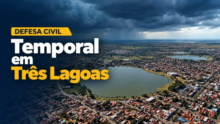 Temporal com chuva, vento e granizo causa estragos, e mobiliza Defesa Civil em Três Lagoas