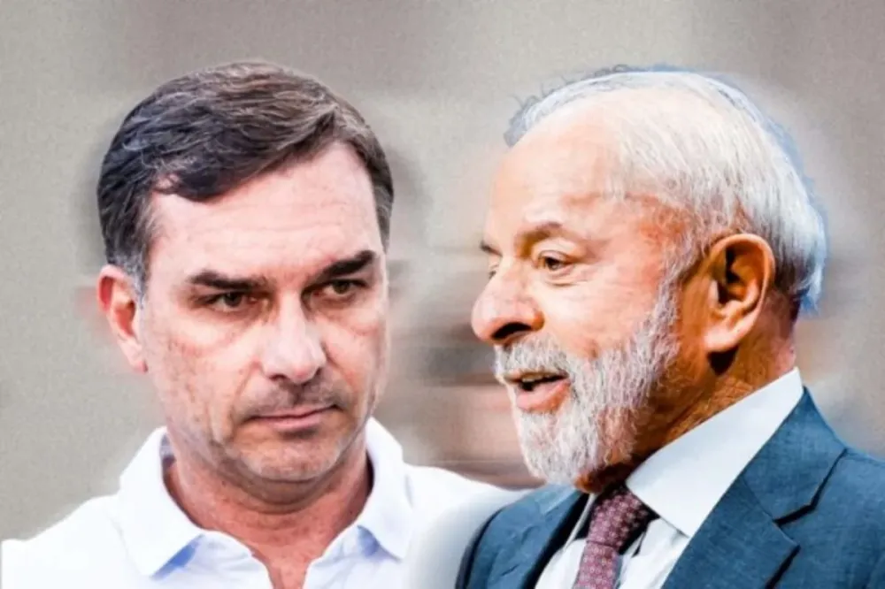 Flávio Bolsonaro tem 52% dos votos válidos e Lula 48% em pesquisa Real Time Big Data divulgada nesta terça-feira (20). (Foto: Reprodução/Metrópoles)