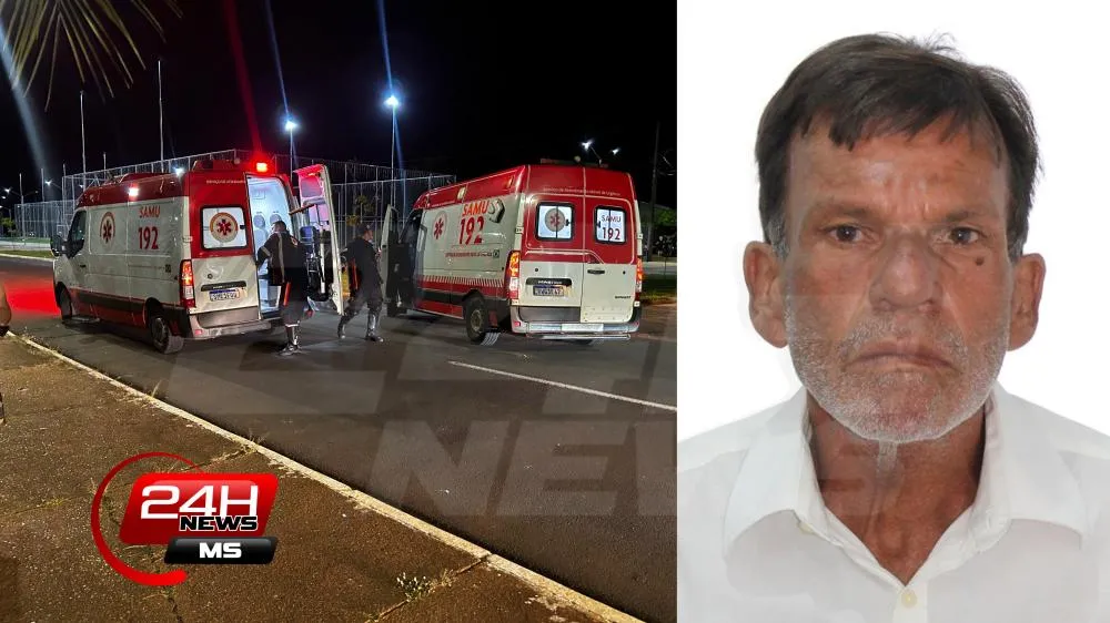 Idoso conhecido como Elifas Kalifas é atropelado e socorrido em estado gravíssimo em Três Lagoas; motorista foge