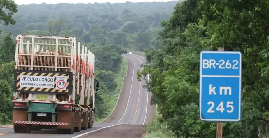 BR-262 terá quatro pedágios entre Três Lagoas e Campo Grande, e viagem poderá custar R$ 115,20 ida e volta