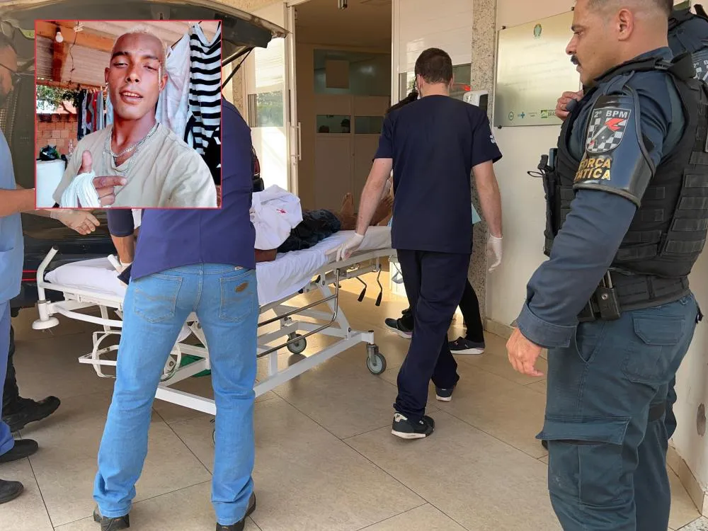 Os policiais prestaram socorro imediato ao indivíduo, que foi encaminhado ao Hospital Auxiliadora. Infelizmente, ele não resistiu aos ferimentos e veio a óbito. ( Imagem: Eliton Chaves / 24H News MS)