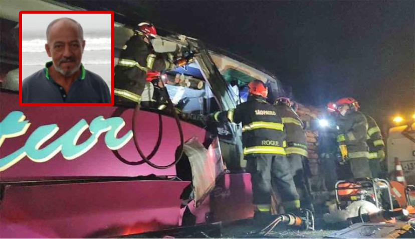 O motorista Sérgio José da Silva, de 68 anos, era de Três Lagoas (MS) morreu no local. Foto: Divulgação Redes Sociais