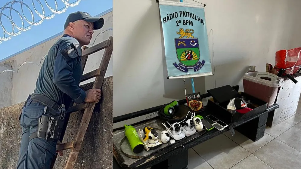 Forno de pizza e diversos itens furtados foram recuperados pela Rádio Patrulha em uma residência próxima ao Colégio JOMAP, em Três Lagoas. Suspeito foi preso em flagrante por receptação. (Imagem: Eliton Chaves / 24h News MS)