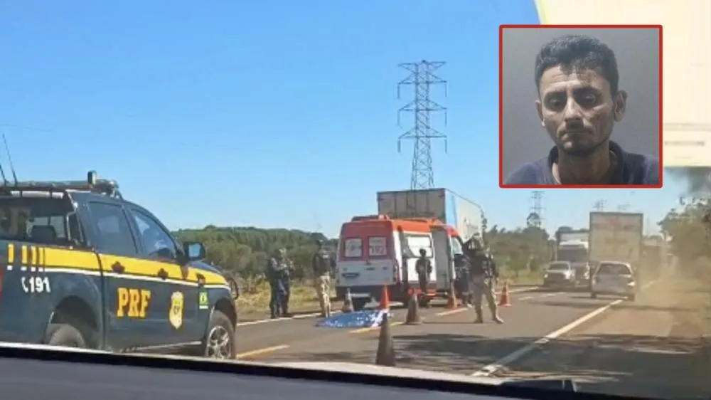 Trecho onde ocorreu o acidente foi isolado pela Polícia Rodoviária Federal. (Foto - Reprodução / Redes Sociais)