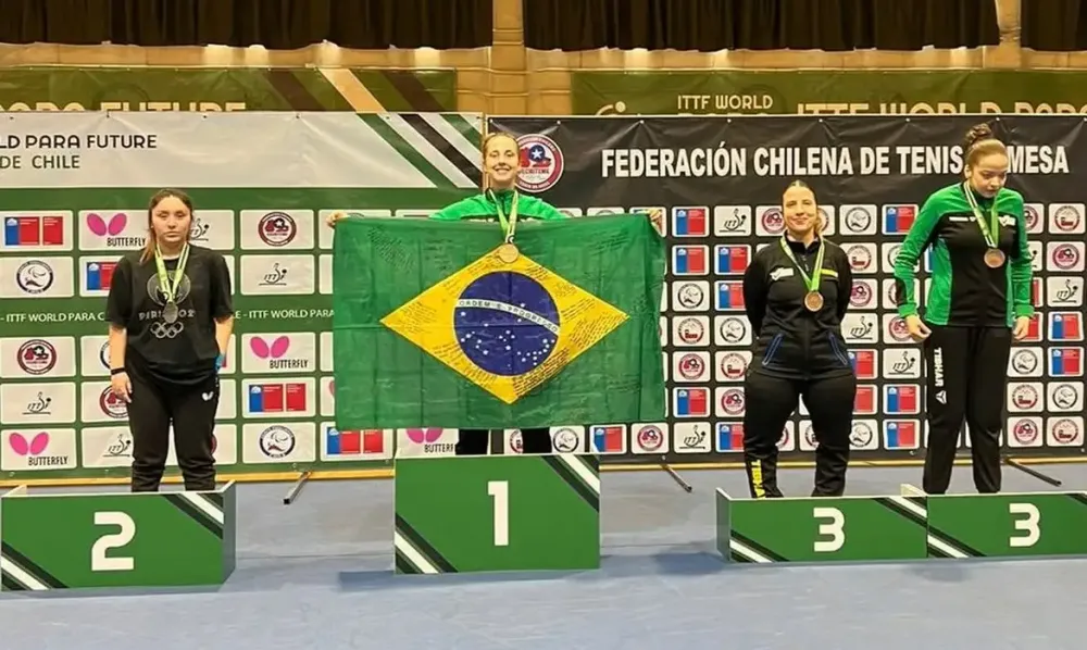 Delegação brasileira celebra desempenho histórico no ITTF World Future de Santiago com 28 medalhas (Foto: Reprodução / Comitê Paralímpico Brasileiro)