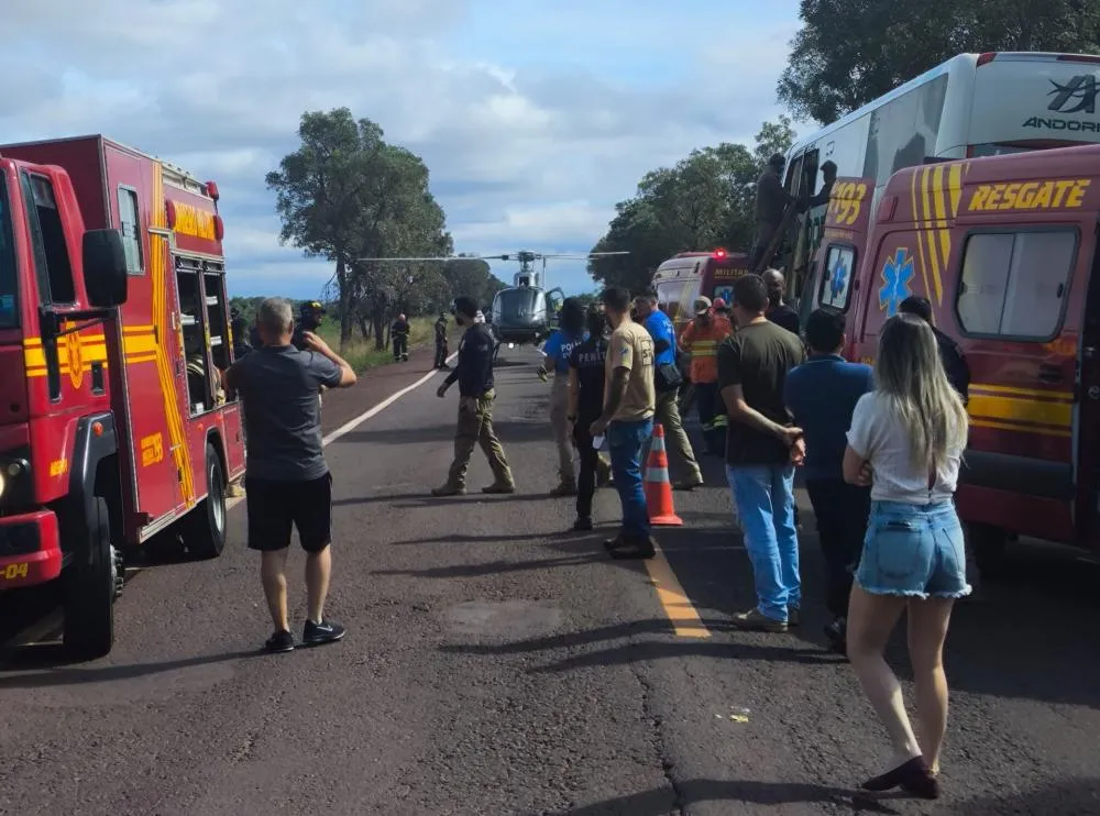 Acidente na BR-262 deixou duas vítimas fatais e uma pessoa gravemente ferida após colisão frontal entre ônibus e caminhão (Foto: Divulgação / Polícia Civil)