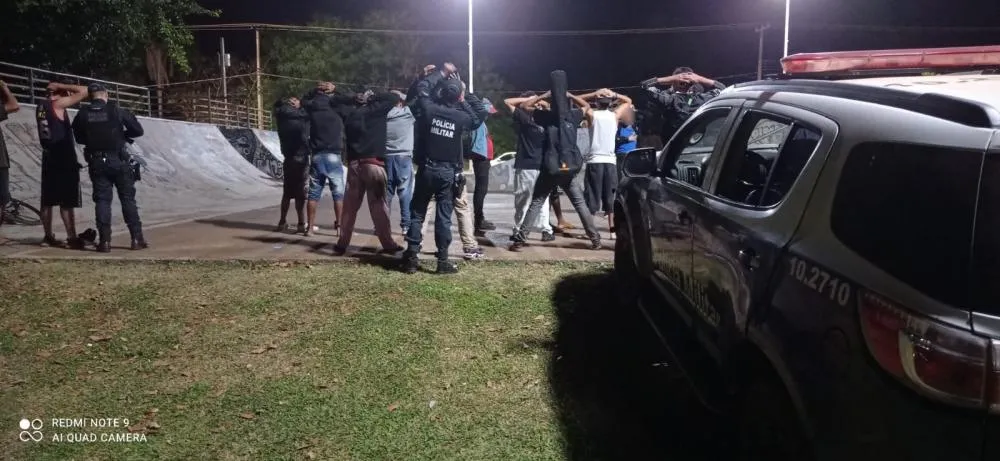 Abordagens foram realizadas pela Força Tática, GETAM e pelo Corpo de Alunos do 2ºBPM, em diferentes regiões da cidade (Foto - Polícia Militar de Três Lagoas)