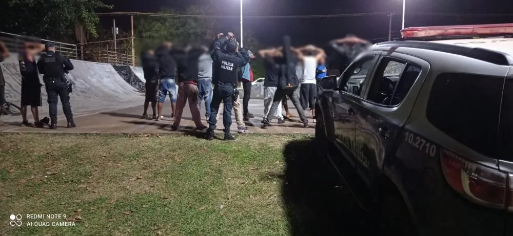 Efetivo reforçado do 2º BPM durante a Operação Força Total na região (Foto – Divulgação/ Polícia Militar)