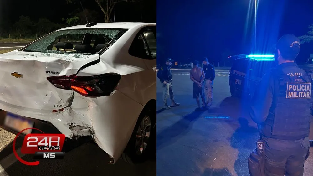 Sargento da PM atuou na prisão do motociclista embriagado no posto fiscal do Jupiá em Três Lagoas (Foto - Eliton Chaves / 24h News MS)