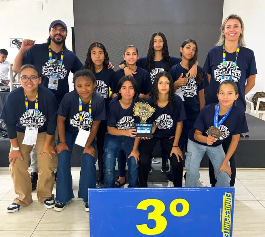  Meninas do futsal garantiram o bronze nos Jogos Escolares da Juventude 2025 (Foto - Prefeitura de Três Lagoas)