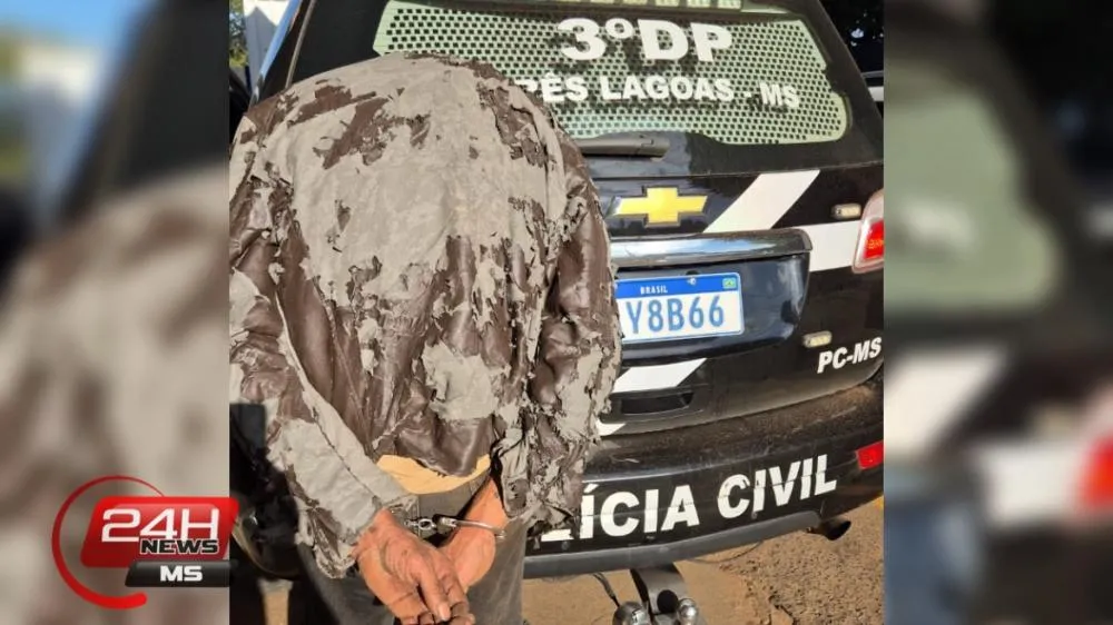 Suspeito conhecido como “Sorriso” foi preso pela Polícia Civil após furtar lanchonete em Três Lagoas (Foto - Divulgação)