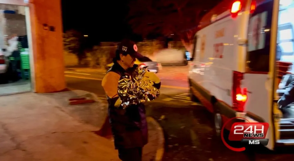 Pequeno Bernardo nasceu em casa no bairro Sete Sul com auxílio do Corpo de Bombeiros e SAMU no Dia dos Pais (Foto Eliton Chaves / 24h News MS