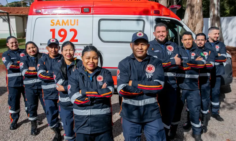 Inauguração do primeiro Samu 192 Indígena do Brasil, em Dourados (Foto - João Risi/MS)