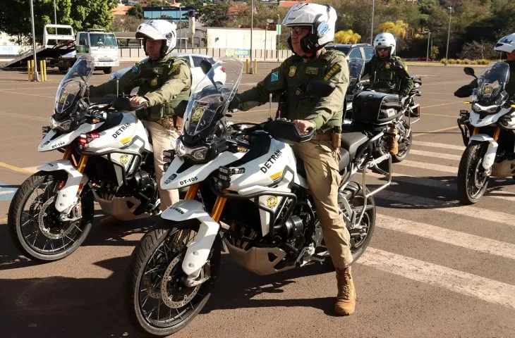 Patrulheiros motociclistas do Detran-MS vão reforçar segurança viária em todo o Estado (Foto – Rachid Waqued)