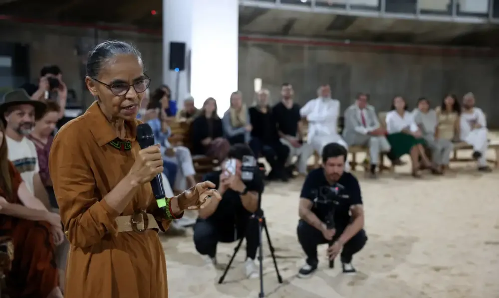 Ministra Marina Silva durante evento “Fé no Clima” em Brasília (Foto - Valter Campanato/Agência Brasil)