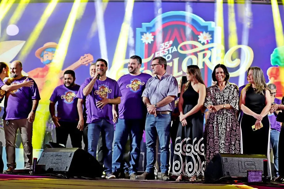 Público lotou a Esplanada da NOB para a abertura da 35ª Festa do Folclore, que teve show de Nattan (Foto – Prefeitura de Três Lagoas)